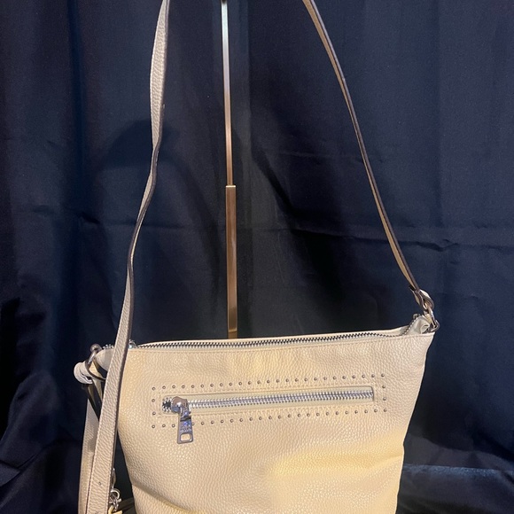 Steve Madden Beige Crossbody in Pastel Yellow with Silver Accents - Picture 7 of 15